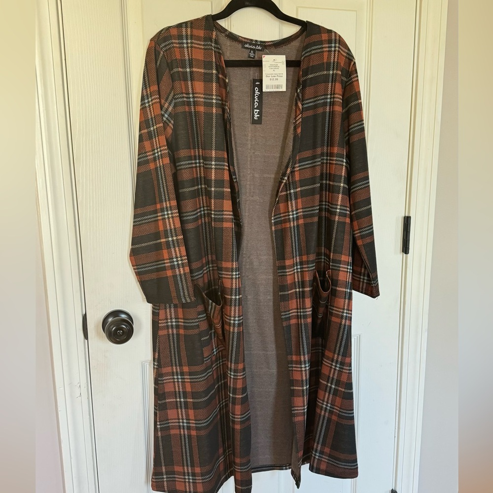 Plaid duster